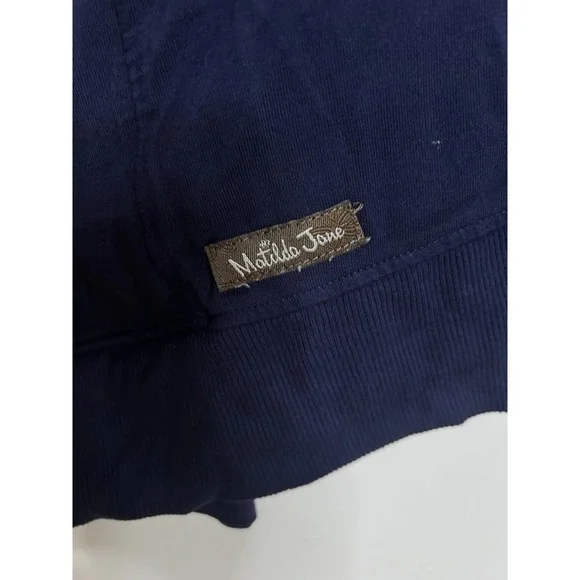 Matilda Jane Women's Large Dark Blue Long Sleeve Pockets Minimal Capsule Boho - Picture 4 of 5